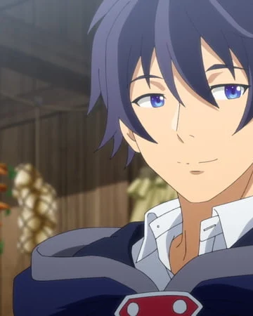 Red smiles inside a wooden room in his blue cloak.