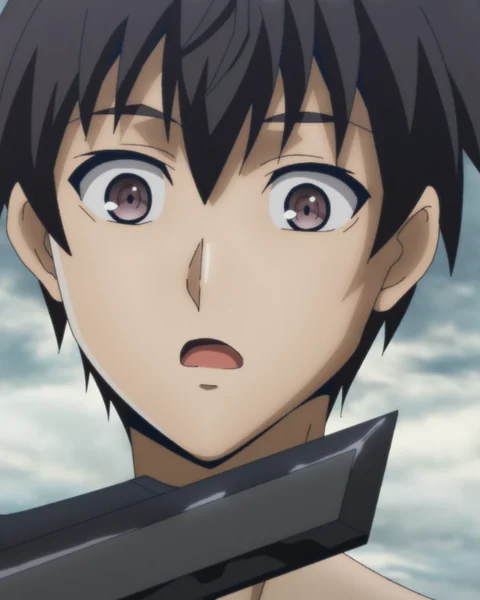 Fate looks ahead with the black sword beside him.