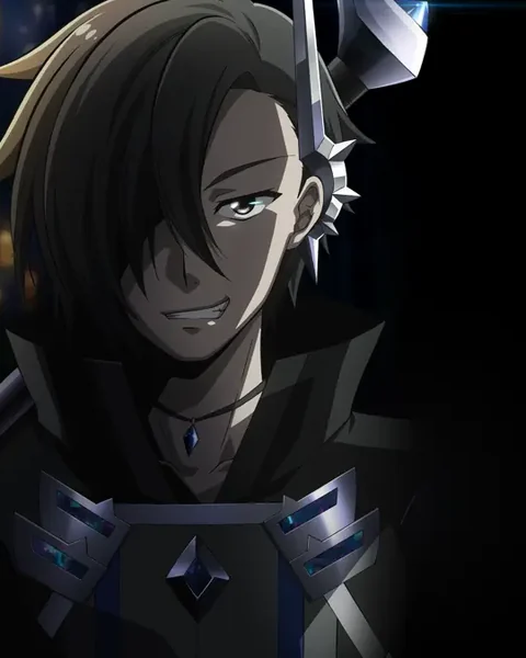 Kelvin stands in dark armour with a weapon behind his shoulder.