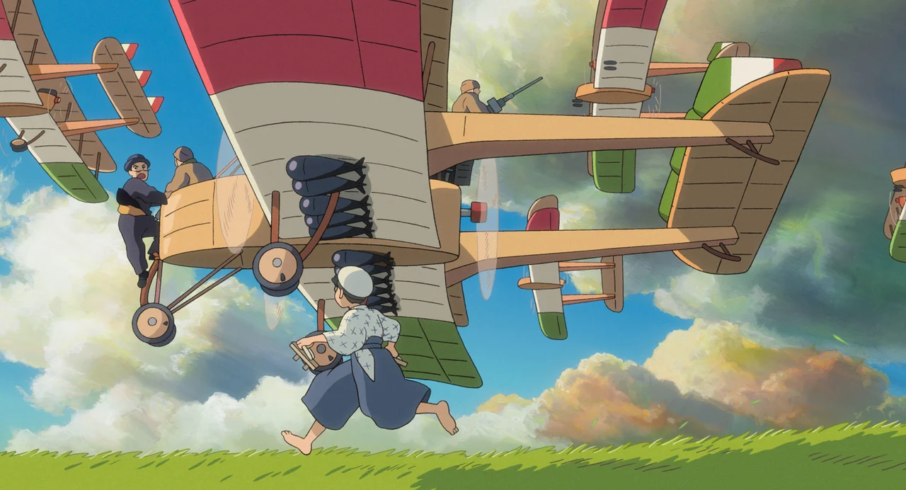 An imagined aircraft carries rooms and furniture beneath an enormous wing.