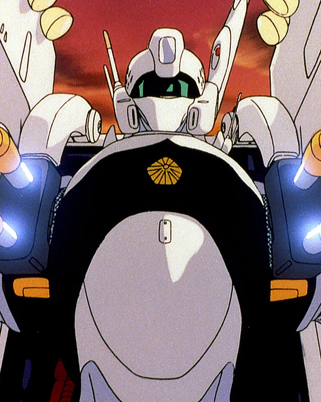 A white Ingram police Labor faces forward with its crest visible.