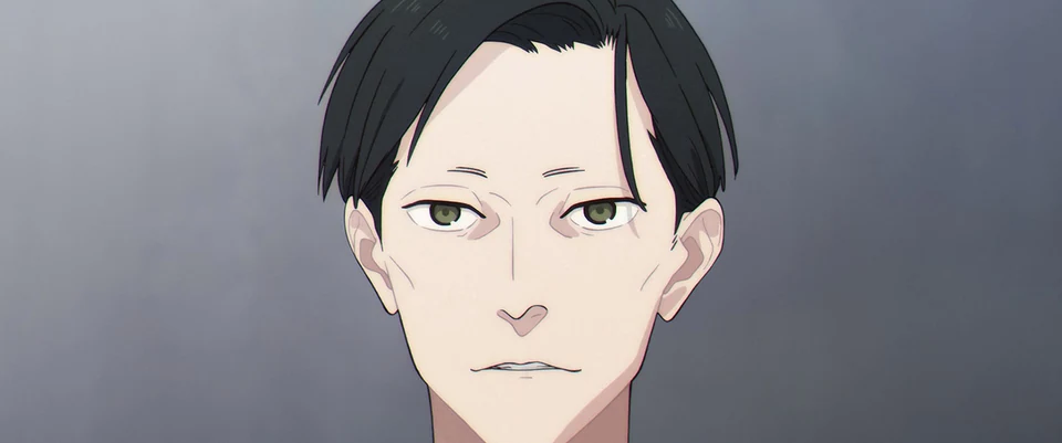 Ito, a dark-haired man in a light shirt, faces forward in the official character artwork for ghost.